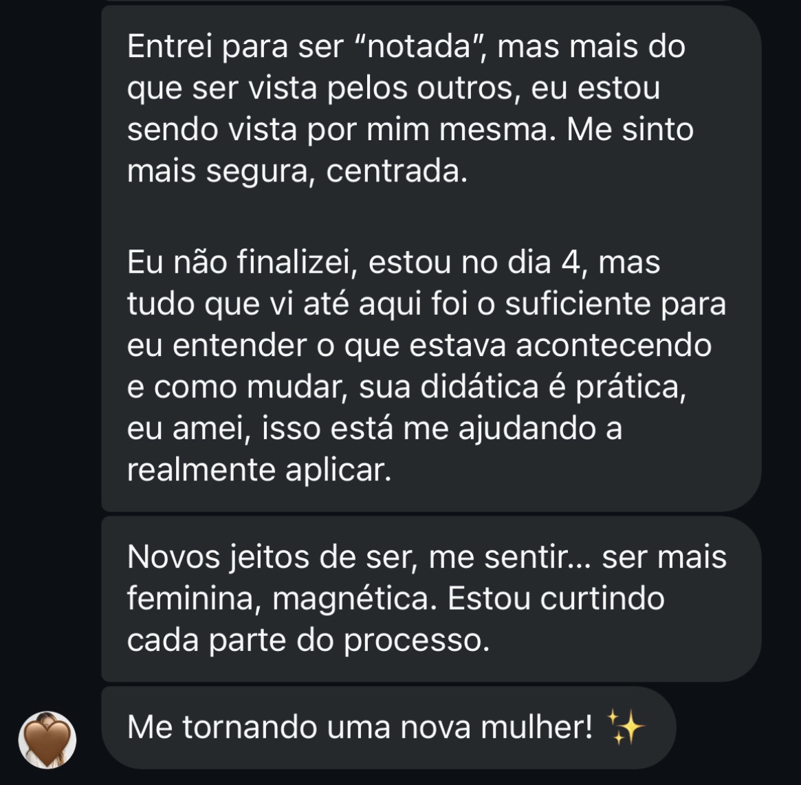 Depoimento de aluna
